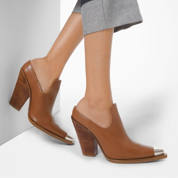 Michael Kors Shoes - Michael kors Collection Kory Runway Leather Mules- brown size 38.5 (US 8).